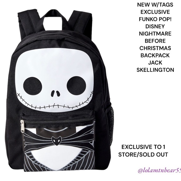 NWT EXCLUSIVE FUNKO POP! LICENSED DISNEY NIGHTMARE BEFORE CHRISTMAS BACKPACK - Picture 1 of 4